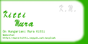 kitti mura business card